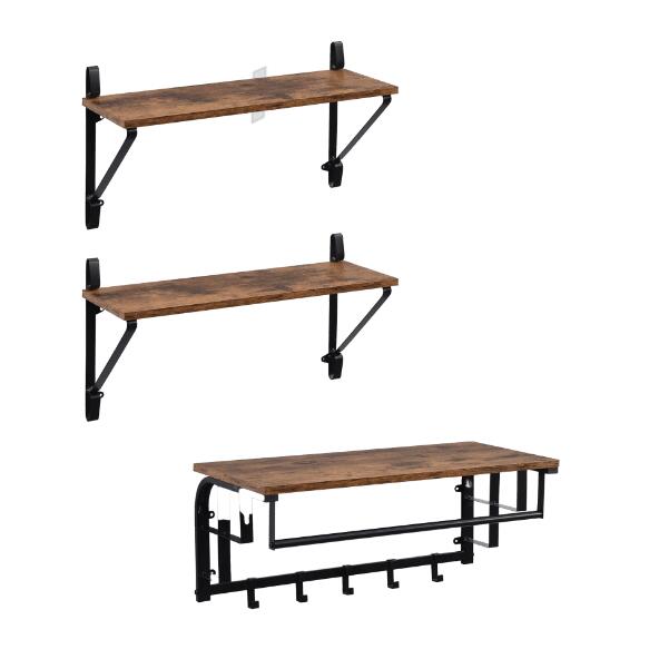 HOME CREATION LIVING(R) 				Wandgarderobe oder Set von 2 Wandregalen