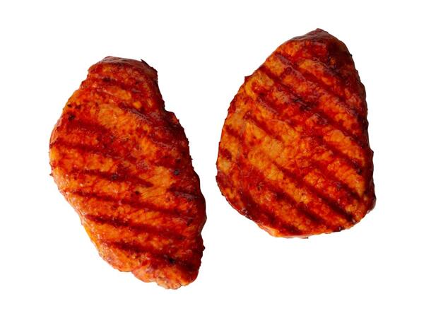 Steak de porc, assaisonné