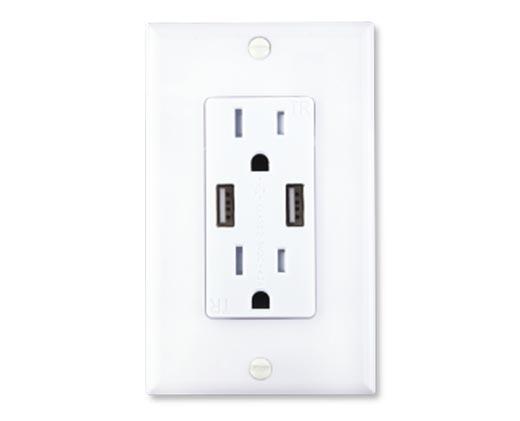Easy Home 
 Wall Outlet or Outlet Extender with USB