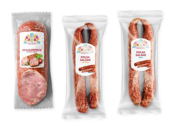 Krakauerpølse eller røget polsk pølse
