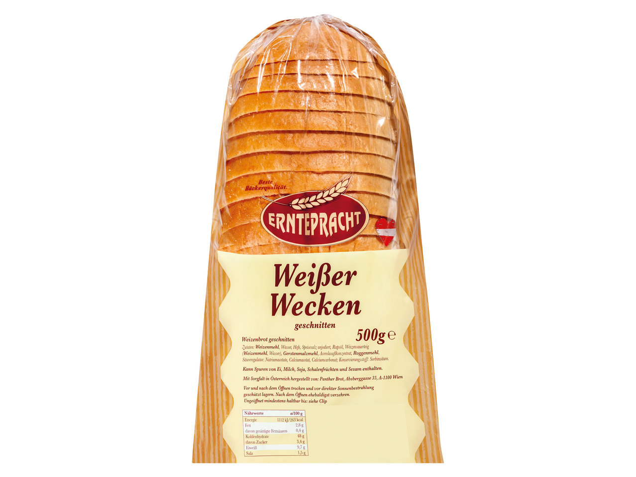 ERNTEPRACHT Weißer Wecken geschnitten