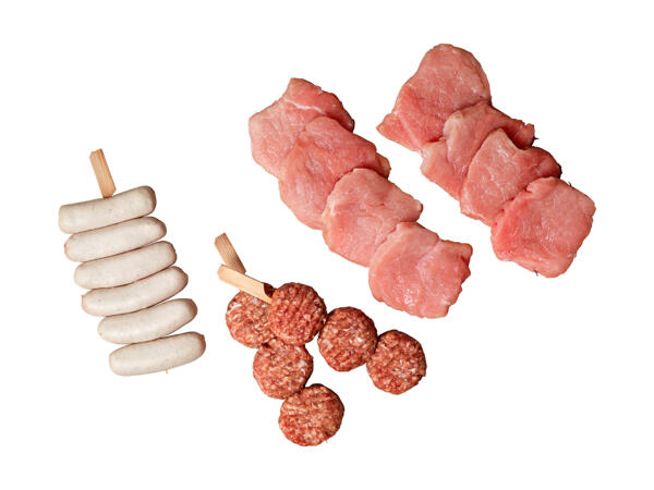 Tischgrill-Platte Spiesse