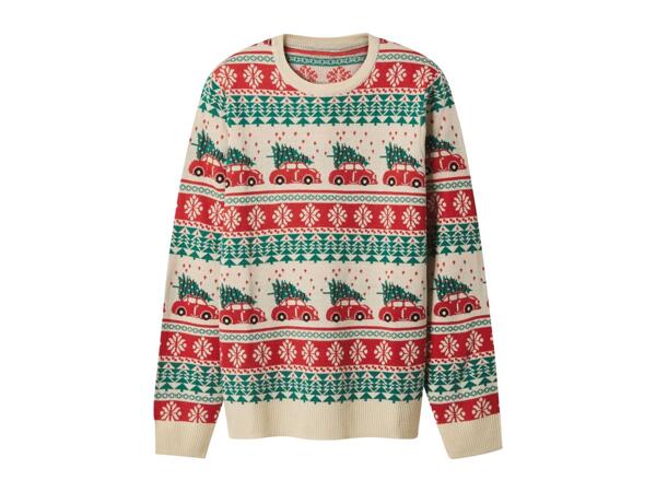 Esmara Men Men's Beige Christmas Jumper