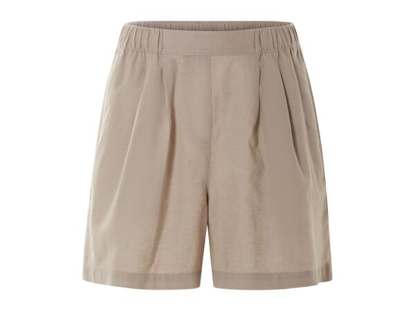 Esmara Ladies' Linen Blend Shorts - Beige