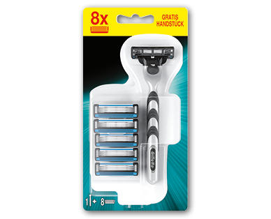 GILLETTE(R) Mach 3 Systemrasierer + 8 Ersatzklingen