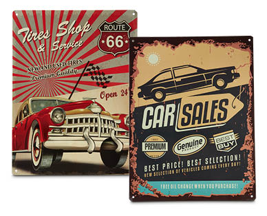Retro Garage Tin Signs 32cm x 42cm