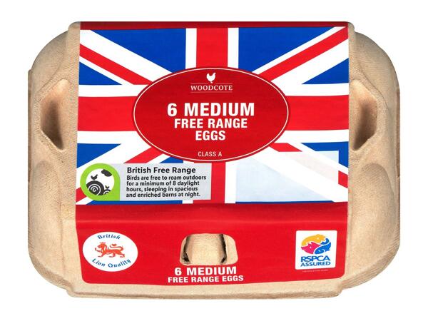 Woodcote 6 Medium Free Range Eggs
