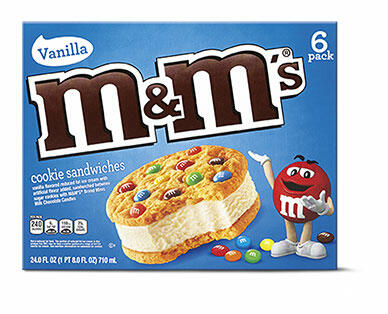 M&M's Ice Cream Cookie Sandwiches