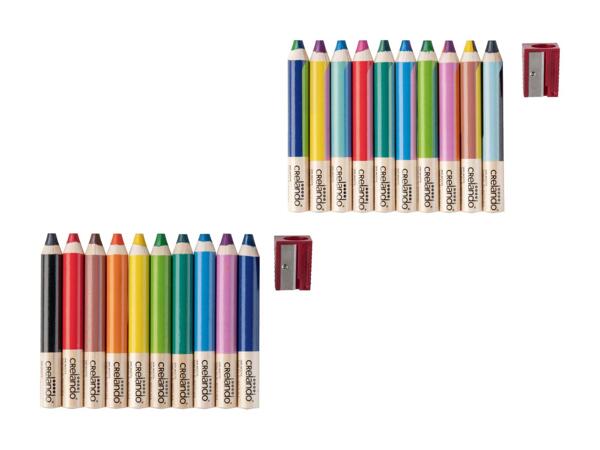 Crayons de couleur 3 en 1, set de 10