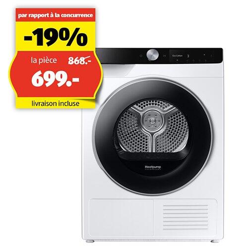 SAMSUNG Sèche-linge DV6000, 9 kg, DV90DG6845LKU5