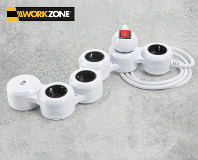 WORKZONE Wendige Steckdosenleiste