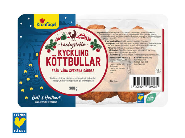 Kronfågel kycklingköttbullar