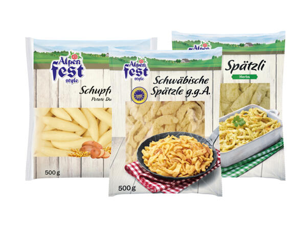 Schwäbische Spätzle PGI, Schupfnudeln or Spätzli