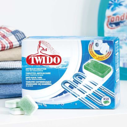 Tablettes anticalcaire pour lave-linge, 50 pcs