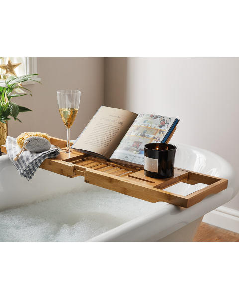Bamboo Adjustable Bath Tray