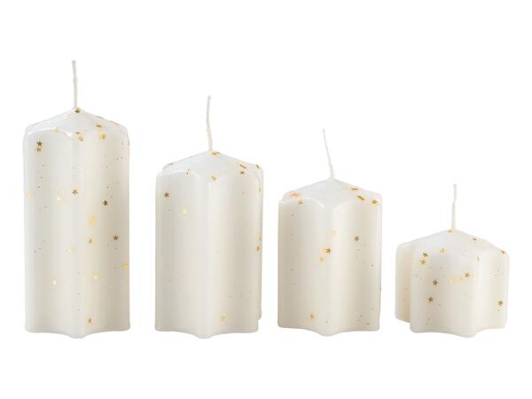 Christmas candles, 4 pieces