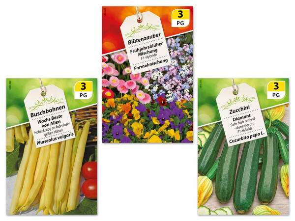 Hülsenfrüchte, Grobgemüse und Blumen