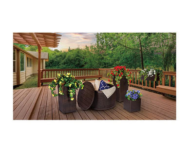 Gardenline Rattan Rectangular Planter