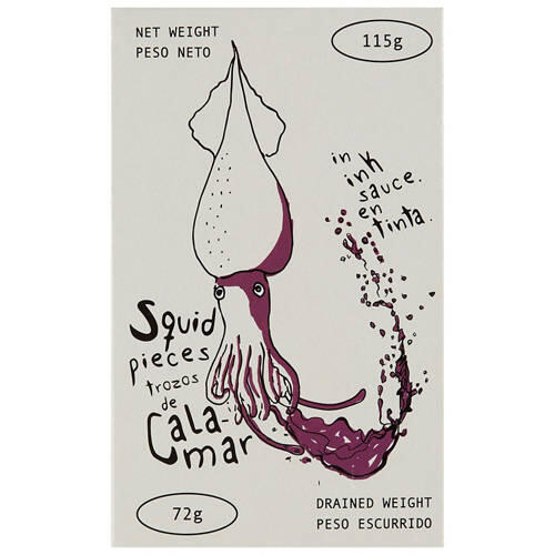 Squid Pieces in Ink Oil 115g