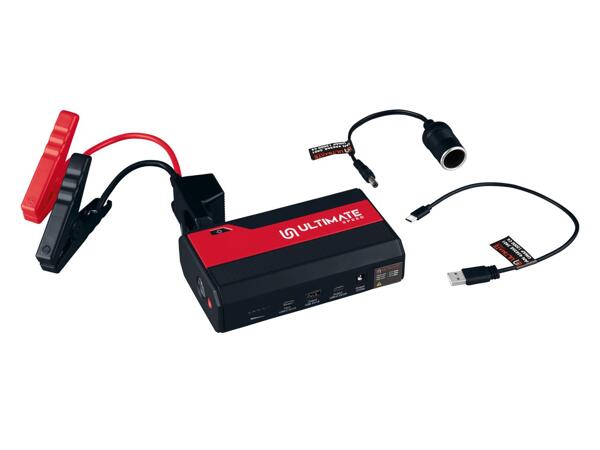 Portable jump starter with power bank