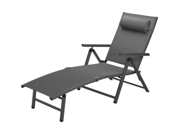 Chaise longue en aluminium