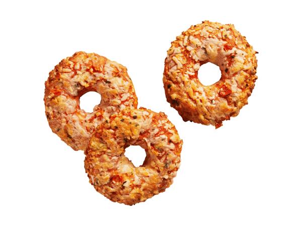 Gefüllter Pizza Donut Tomate Basilikum