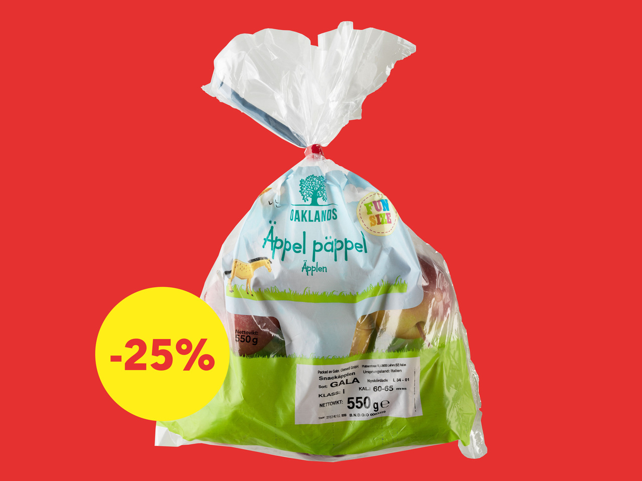 SNACKÄPPLEN, 550 G