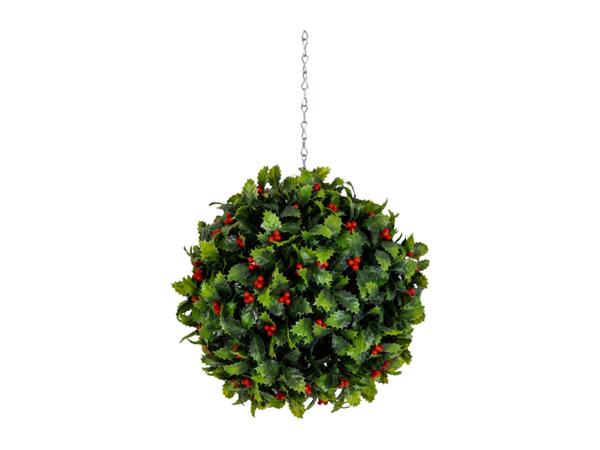 Artificial Hanging Holly Ball