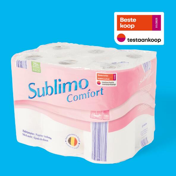 SUBLIMO(R) 				Comforttoiletpapier, 12 st.