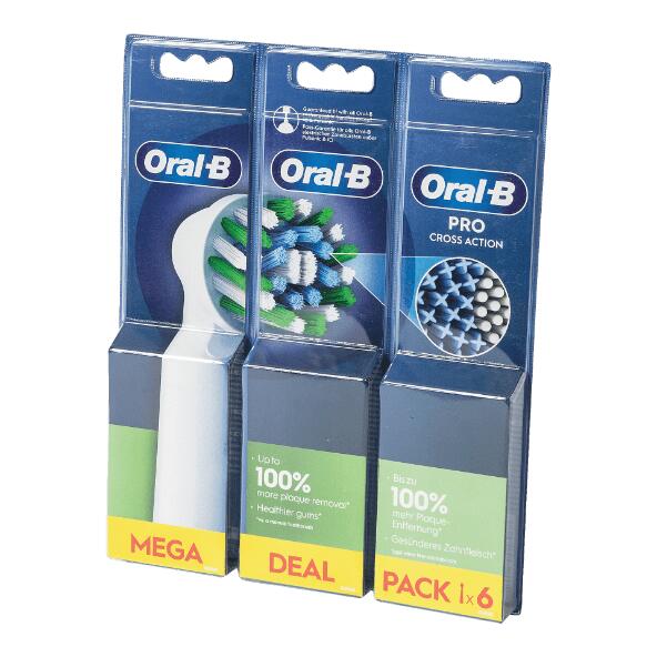 ORAL-B(R) 				Brossettes cross action, 6 pcs