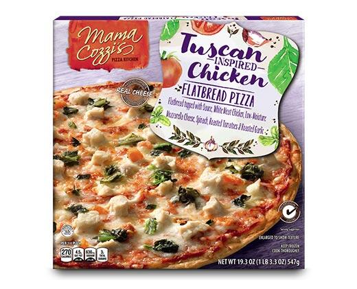 Mama Cozzi's Pizza Kitchen 
 Tuscan Chicken or Mediterranean Flatbread Pizza