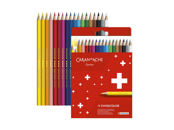 Crayons de couleur Swisscolor résistants à l'eau, 18 pièces