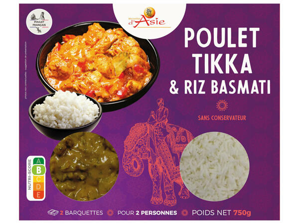 Poulet Tikka Masala et riz Basmati
