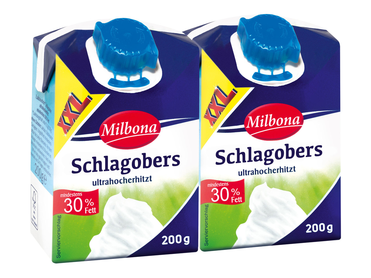 MILBONA Haltbarer Schlagobers 2x 200 g
