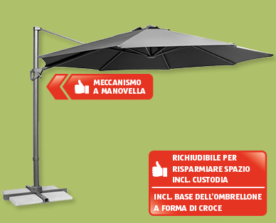 Ombrellone in alluminio con braccio laterale GARDENLINE(R)