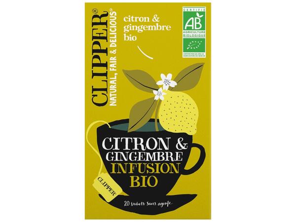 Clipper's infusion citron gingembre Bio