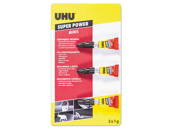 UHU(R) Sekundenkleber, 3x 1 g