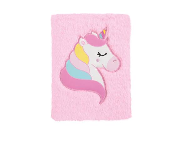 Crelando Unicorn Notebook with Fluffy Cover