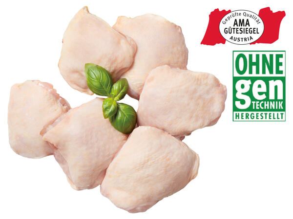 Frische Hendl-Oberkeulen ausgelöst