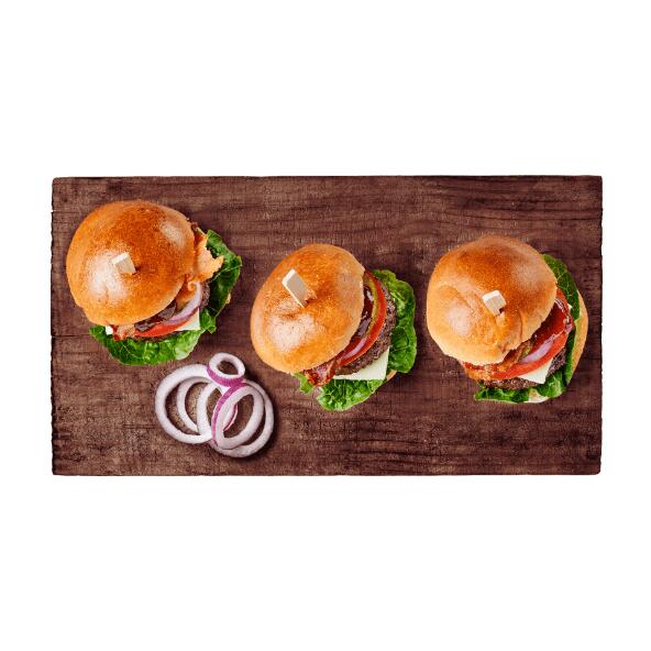Black Angus burger sliders