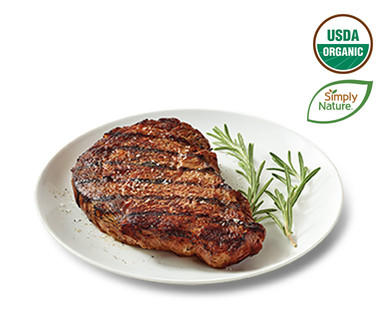 Simply Nature Fresh Organic Grass Fed Ribeye Steaks