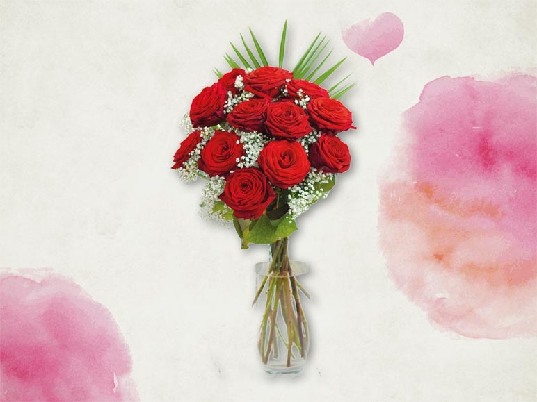 Bouquet de roses rouges "Large Red Naomi" (dès le 12.2)