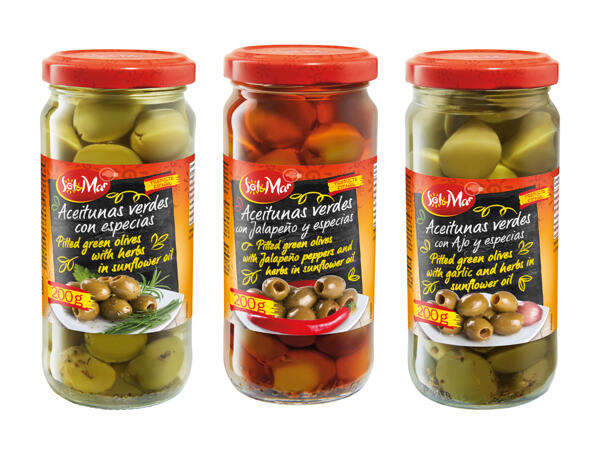Olives vertes à l'huile de tournesol