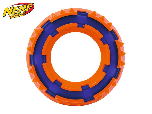 Nerf Dog Chew Spike Ring Dog Toy