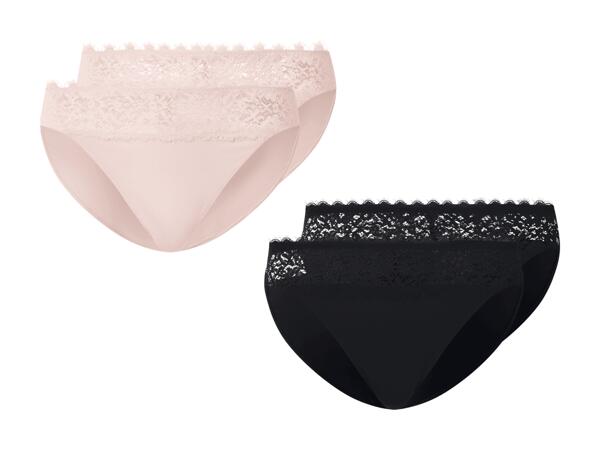 Minislips avec dentelle, set de 2