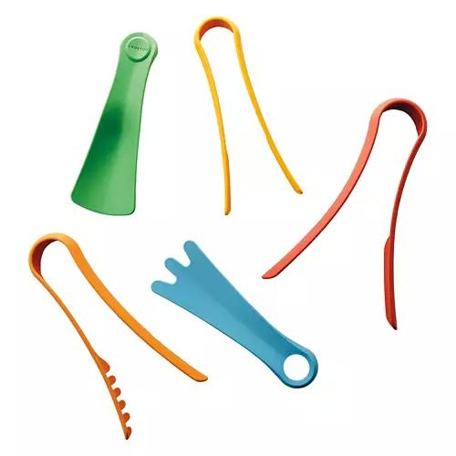 5 Piece Salad Nesting Tongs