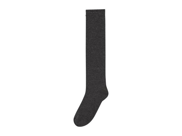Grey Unisex Knee-High Socks - 5 Pairs