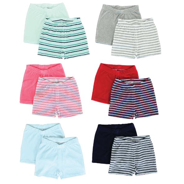 Badstofshorts voor kinderen, 2 st.