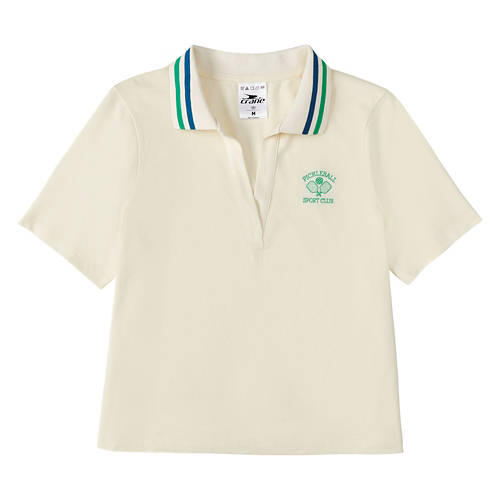 Ladies Pickleball Top - Beige, S