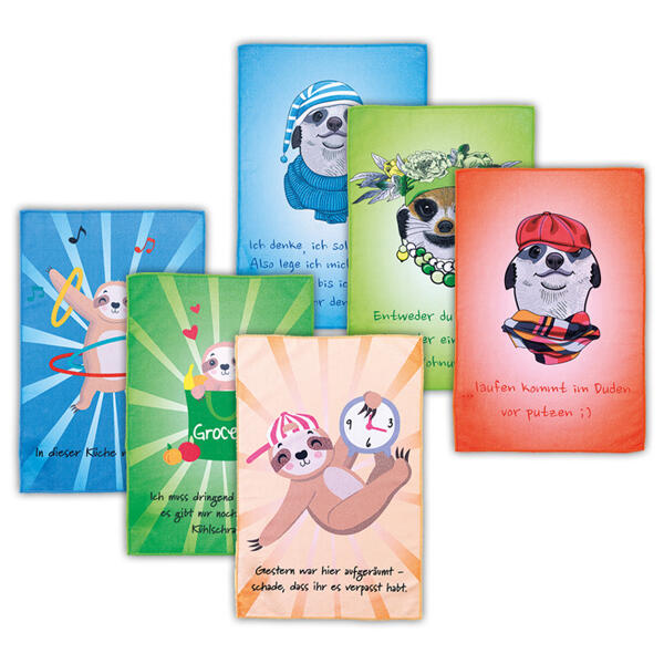 Mikrofasertücher "Freche Tiere" 3er-Set